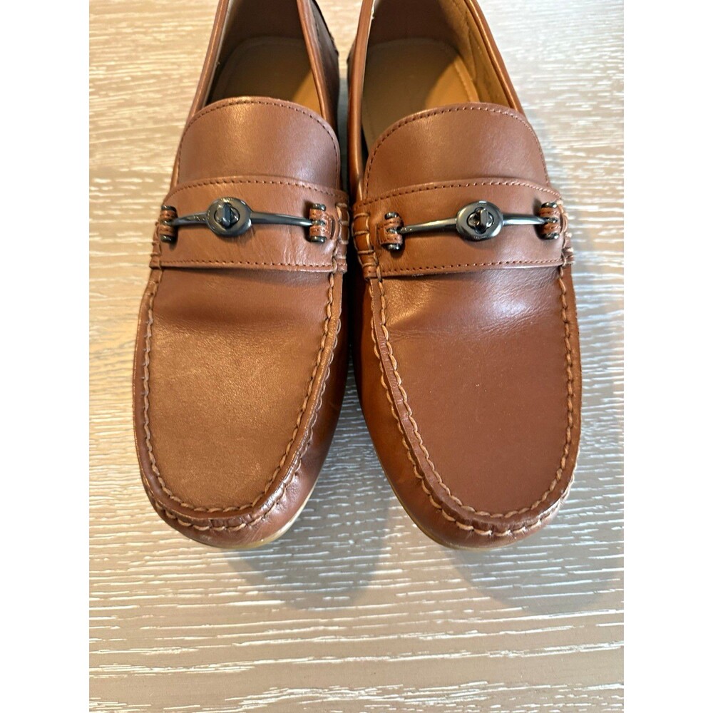 Coach Men’s Brown Leather Slip-On Loafers US 11 D EU 44.5